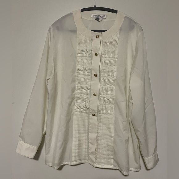 Off-white Ruffled Blouse - Picture 1 of 3